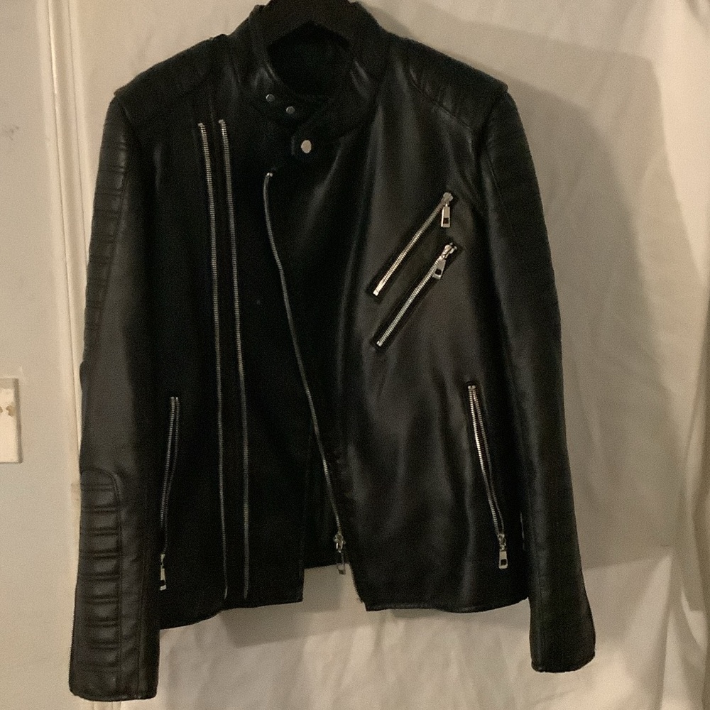 Zara Men's Black Biker Jacket